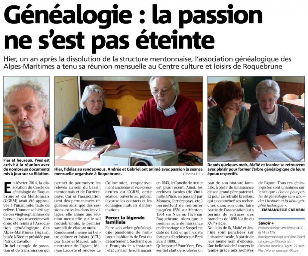 article généalogie menton