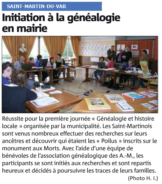 Nice-Matin édition du : 29 avril 2015